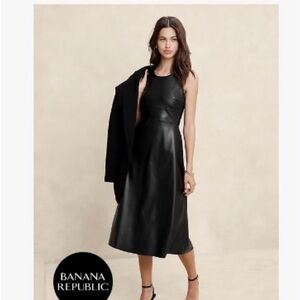 Banana Republic Sleek Black Midi Dress